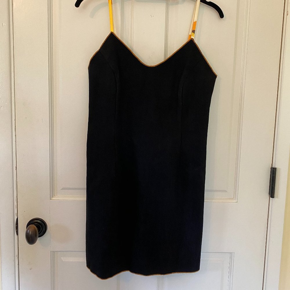 Simon Miller Black Denim Strappy Mini Dress